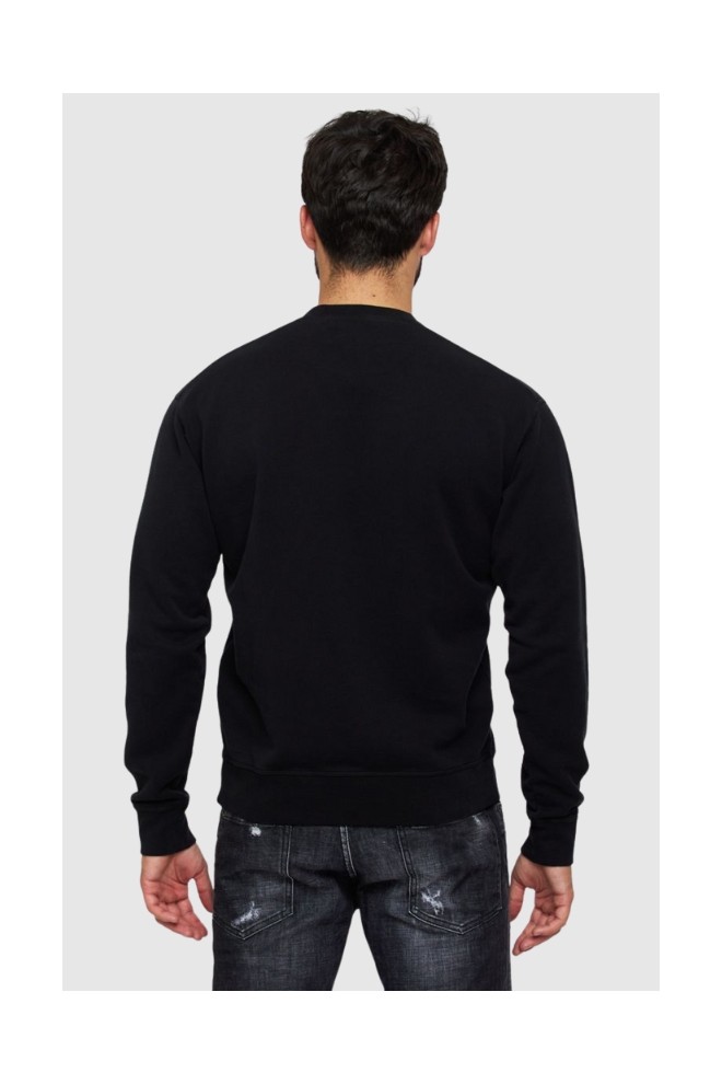 DSQUARED2 Black men's sweatshirt with red logo