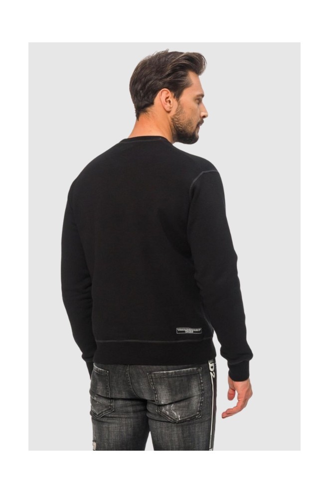 DSQUARED2 Black men's sweatshirt with bruce lee