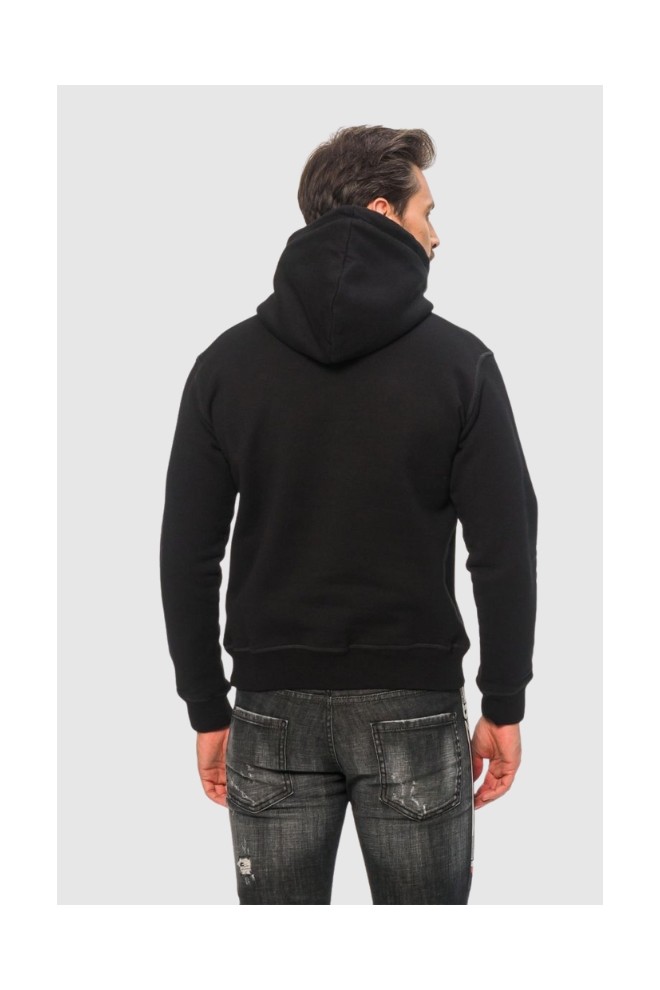 DSQUARED2 Black men's hooded sweatshirt