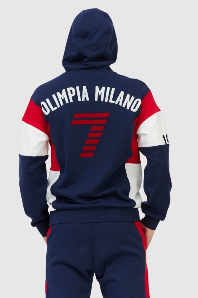 EA7 Men's navy blue Olimpia milano sweatshirt