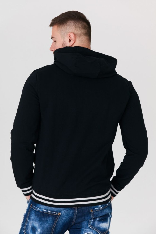 GUESS Black men's zip-up hoodie