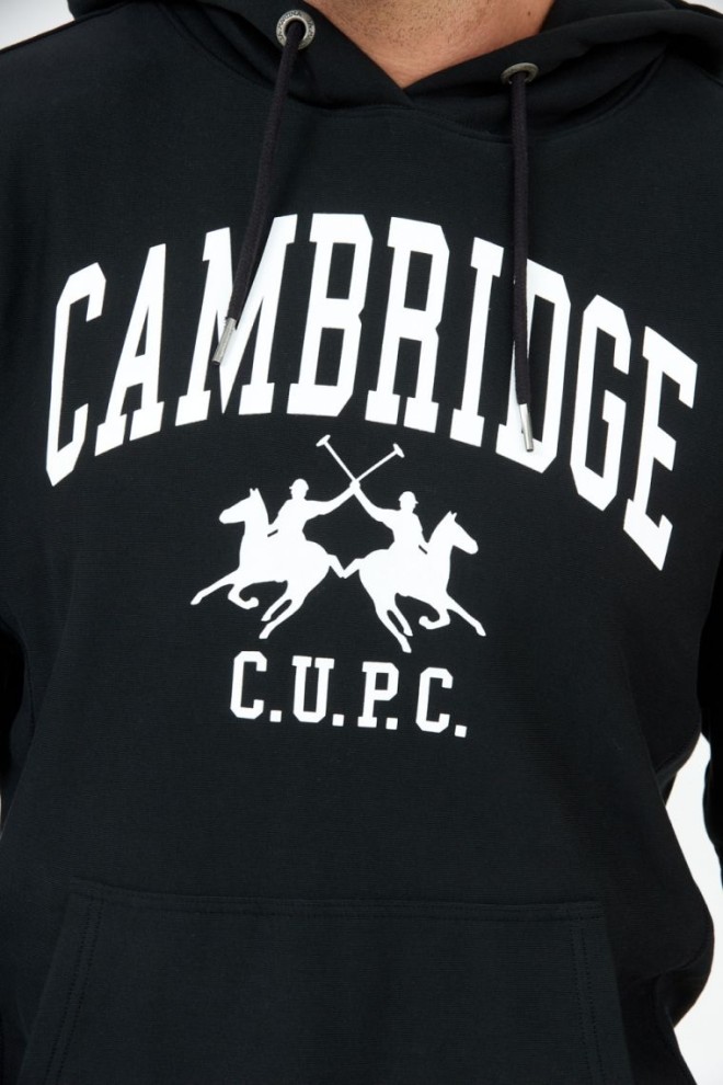 LA MARTINA Hanorac negru pentru bărbați