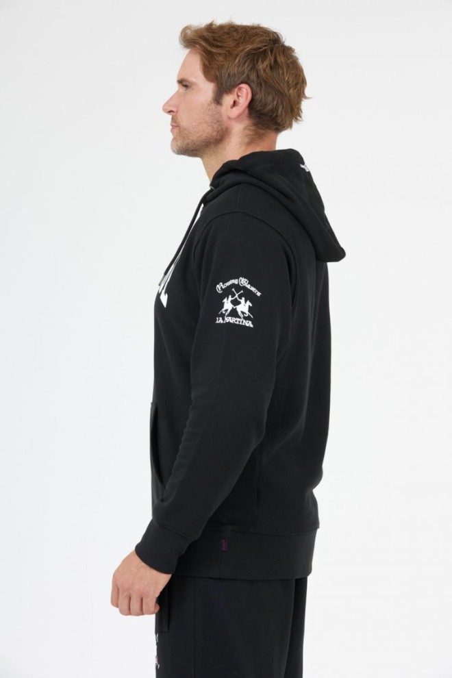 LA MARTINA Hanorac negru pentru bărbați