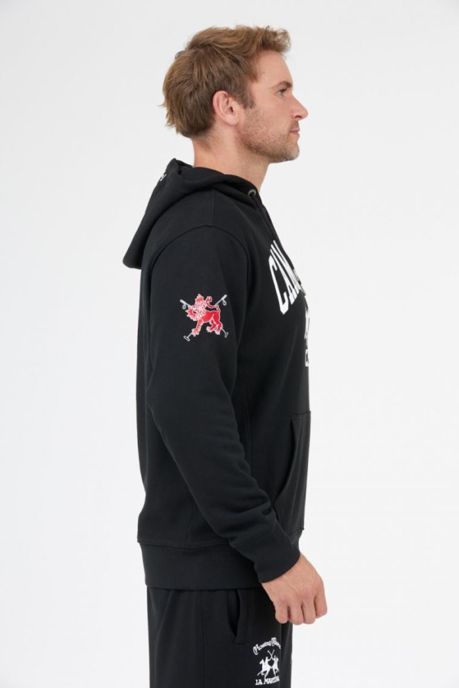 LA MARTINA Hanorac negru pentru bărbați