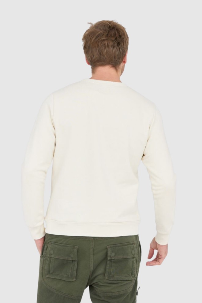 LA MARTINA Hanorac ecru pentru bărbați cu logo vintage