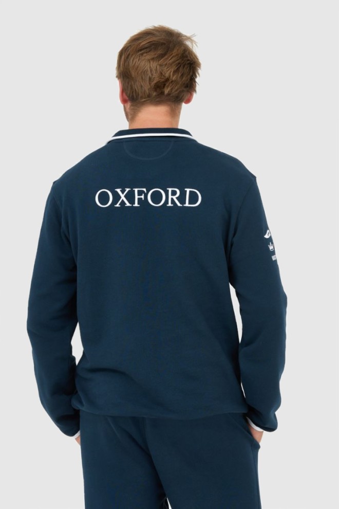 LA MARTINA Hanorac cu fermoar albastru marin pentru bărbați