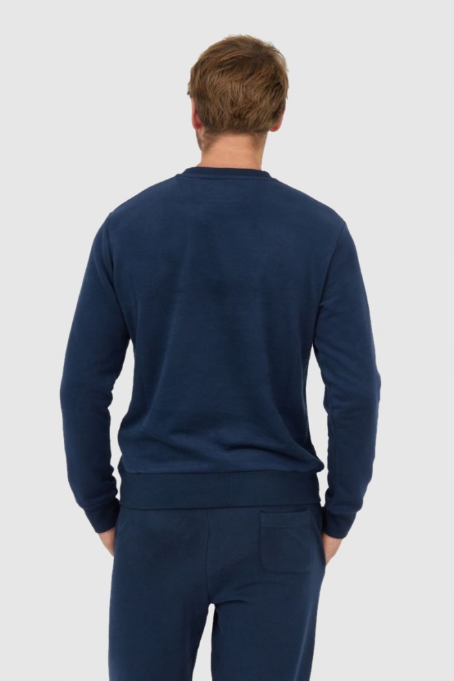 LA MARTINA Men's navy blue sweatshirt with grey logo