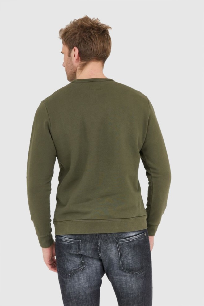 LA MARTINA Hanorac verde pentru bărbați cu logo vintage