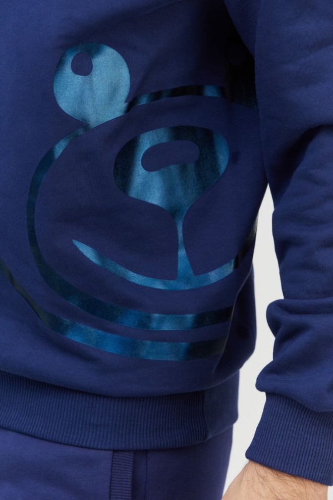 MOSCHINO Hanorac albastru marin pentru bărbați cu ursuleț de pluș