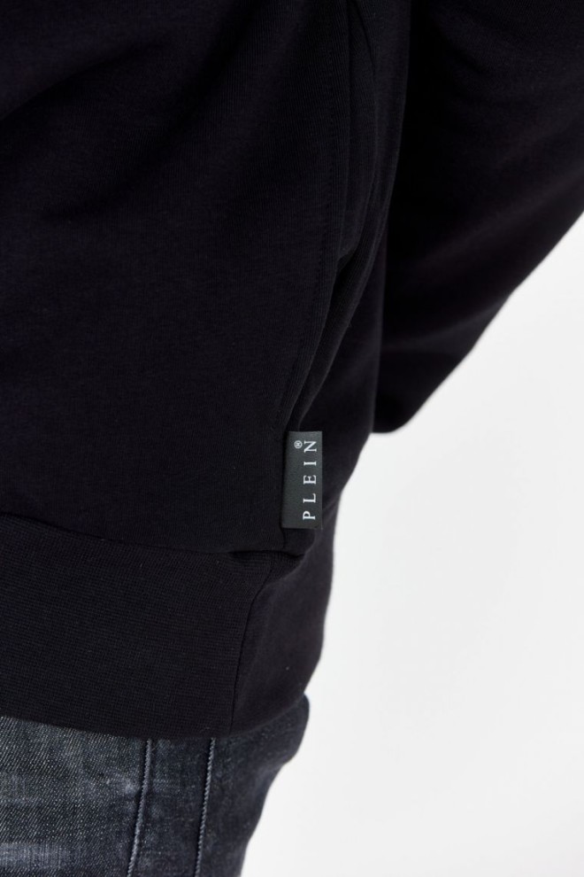 PHILIPP PLEIN Tricou negru pentru bărbați ls hexagon