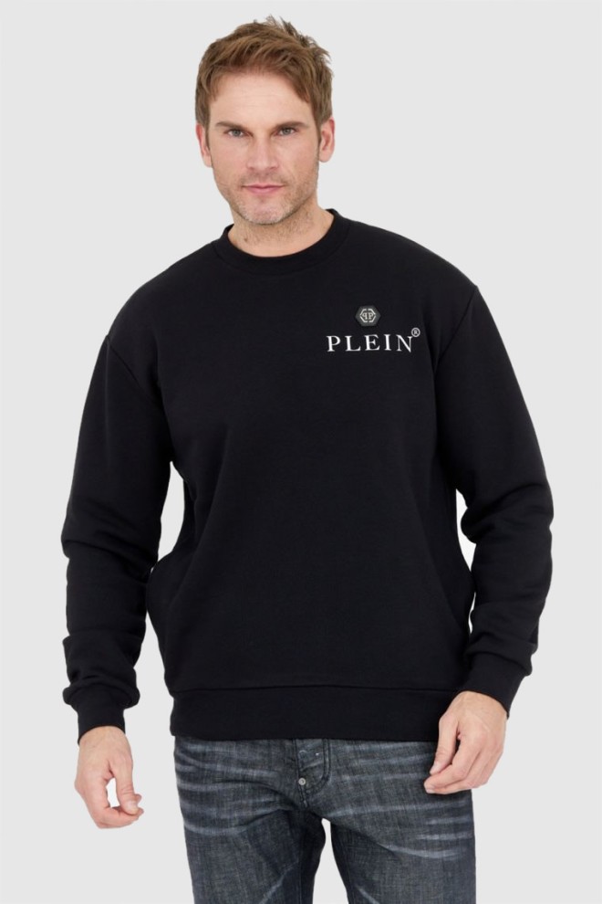 PHILIPP PLEIN Black men's hexagon sweatshirt