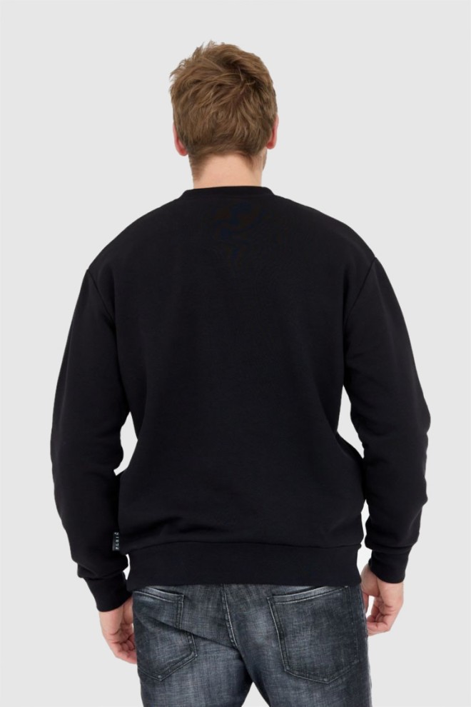 PHILIPP PLEIN Tricou hexagonal negru pentru bărbați