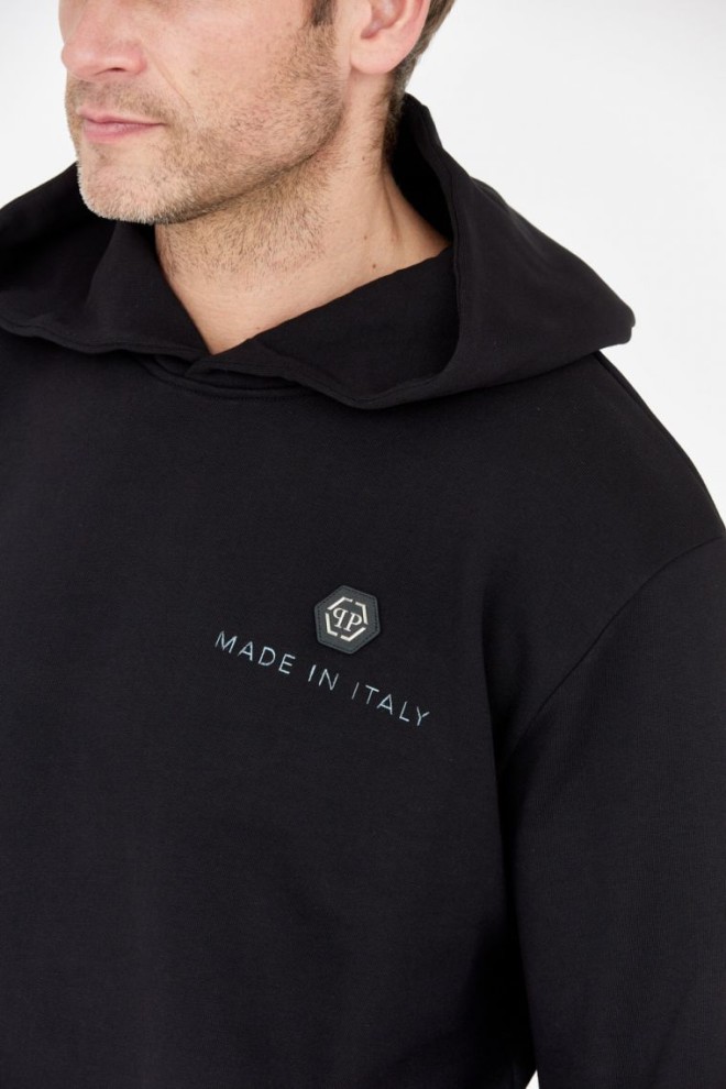 PHILIPP PLEIN Hanorac hexagon negru pentru bărbați