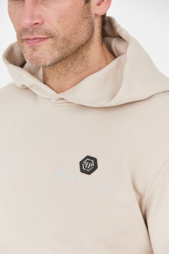 PHILIPP PLEIN Hanorac hexagonic bej pentru bărbați