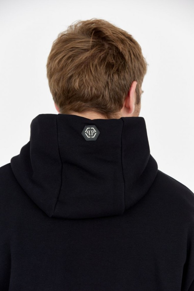 PHILIPP PLEIN Hanorac negru pentru bărbați cu craniu cu raze X