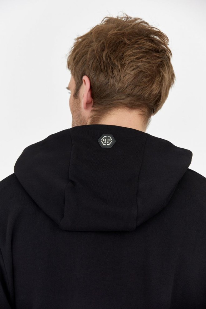 PHILIPP PLEIN Hanorac negru cu craniu pentru bărbați