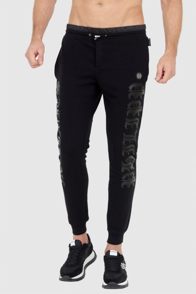 PHILIPP PLEIN Black men's tracksuit gothic