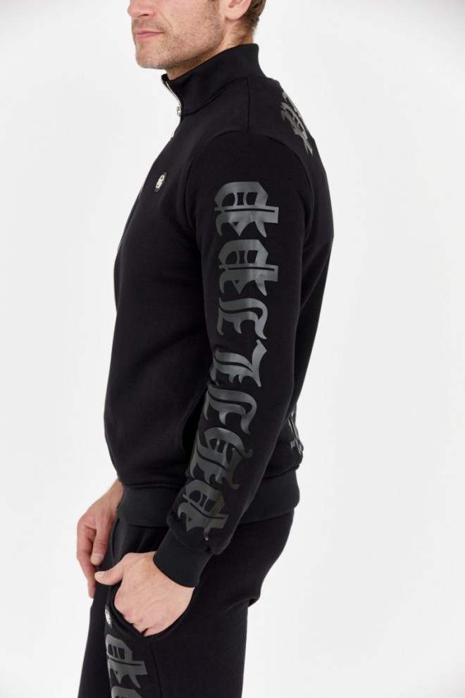 PHILIPP PLEIN Black men's tracksuit gothic