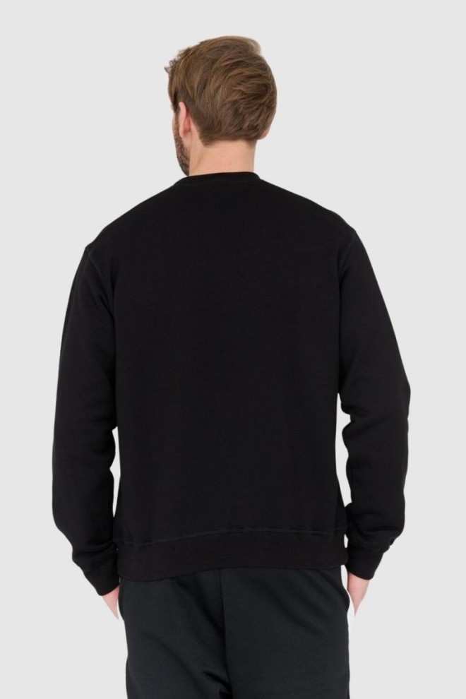 DSQUARED2 Black men's sweatshirt with large white icon logo