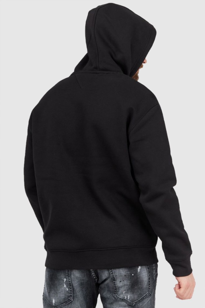 TOMMY JEANS Black men's sweatshirt with reflective logo