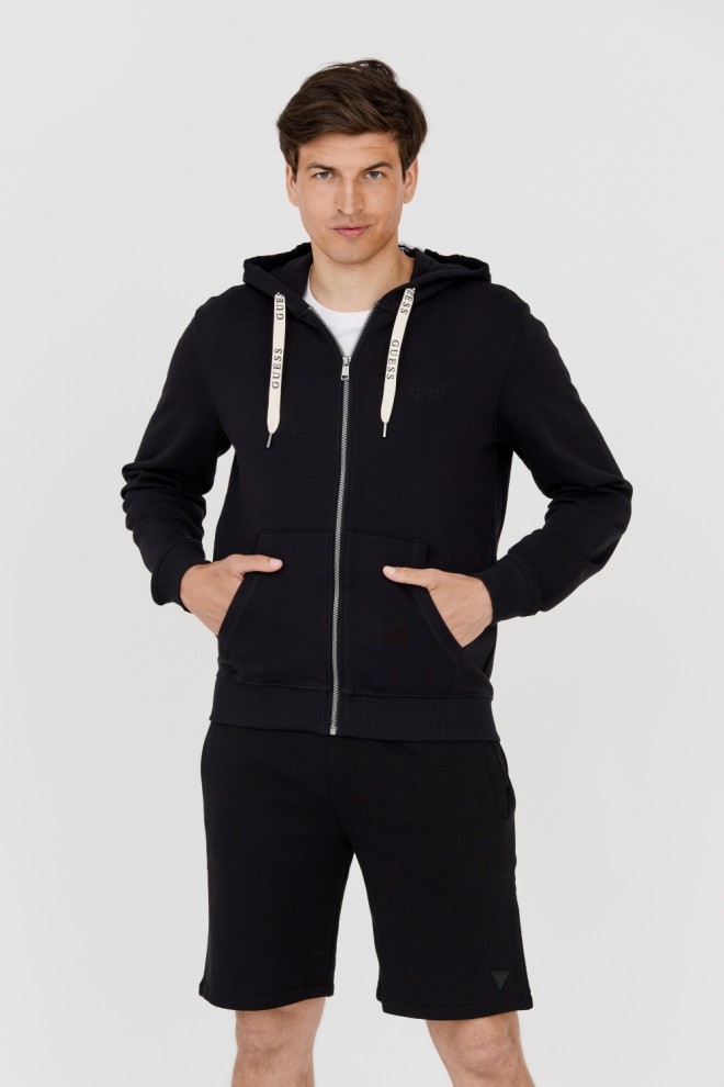 GUESS Чоловіче худі Black в стилі Slim Fit