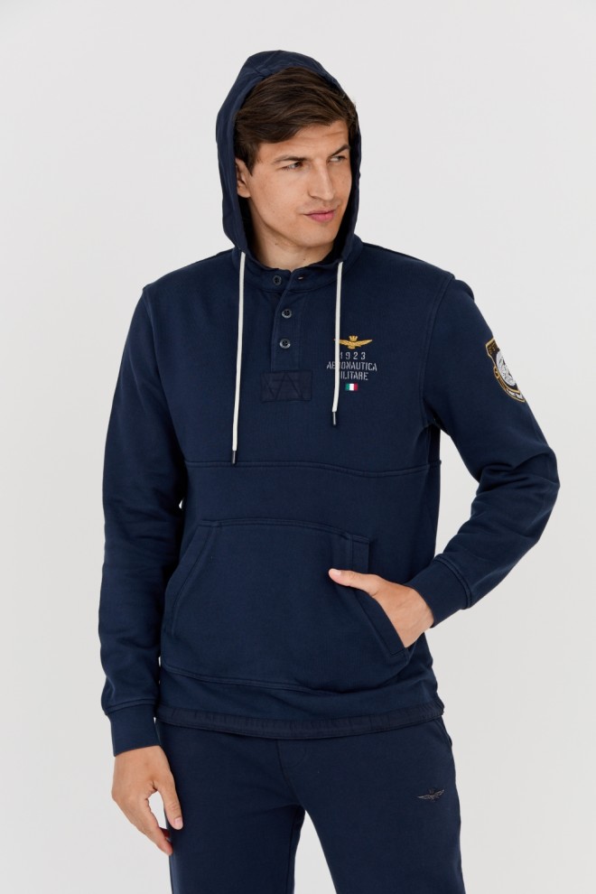 AERONAUTICA MILITARE Men's navy blue sweatshirt