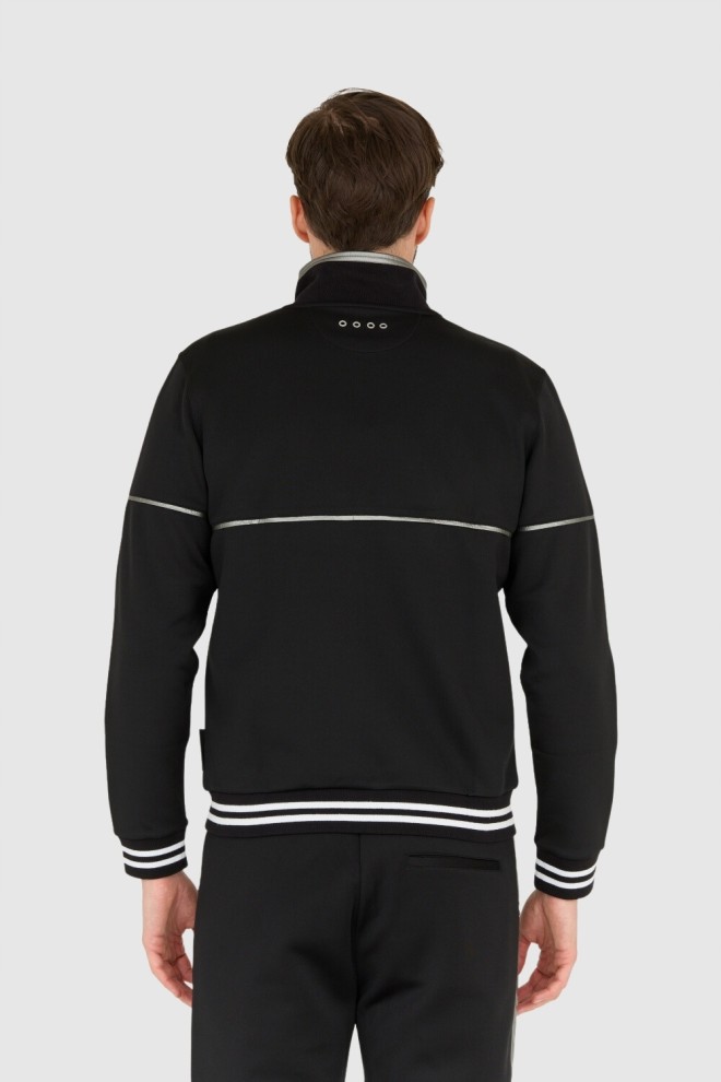 LA MARTINA Black men's zip-up sweatshirt