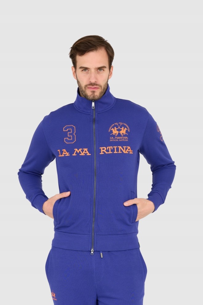 LA MARTINA Hanorac violet cu fermoar pentru bărbați