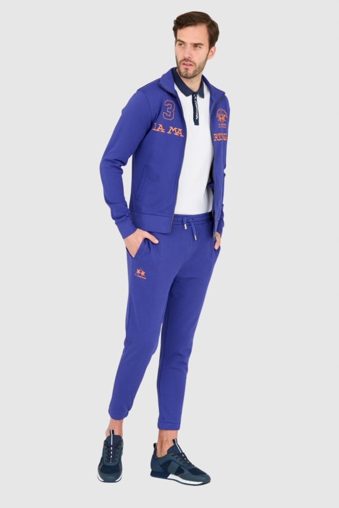 LA MARTINA Hanorac violet cu fermoar pentru bărbați