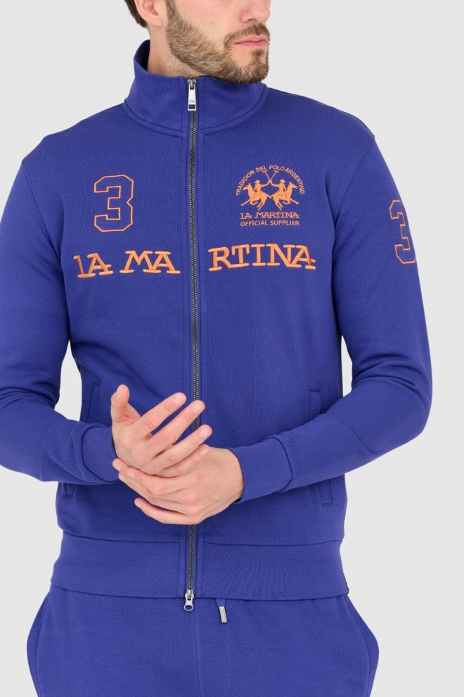 LA MARTINA Hanorac violet cu fermoar pentru bărbați