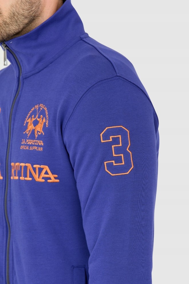 LA MARTINA Hanorac violet cu fermoar pentru bărbați