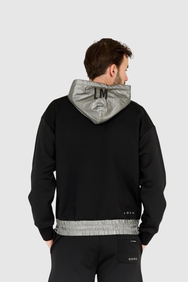 LA MARTINA Hanorac negru pentru bărbați