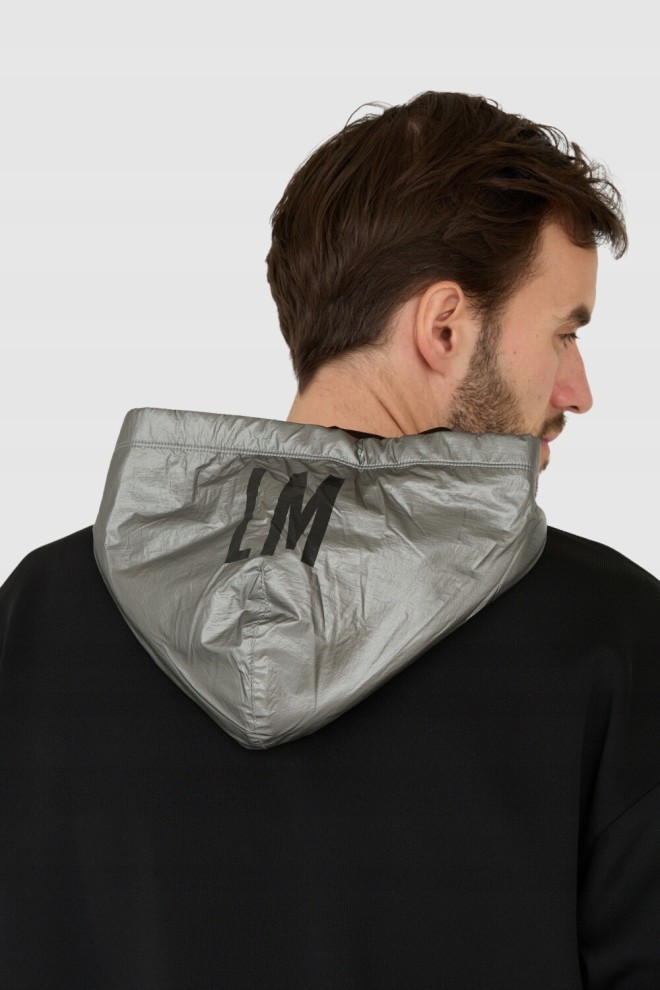 LA MARTINA Hanorac negru pentru bărbați