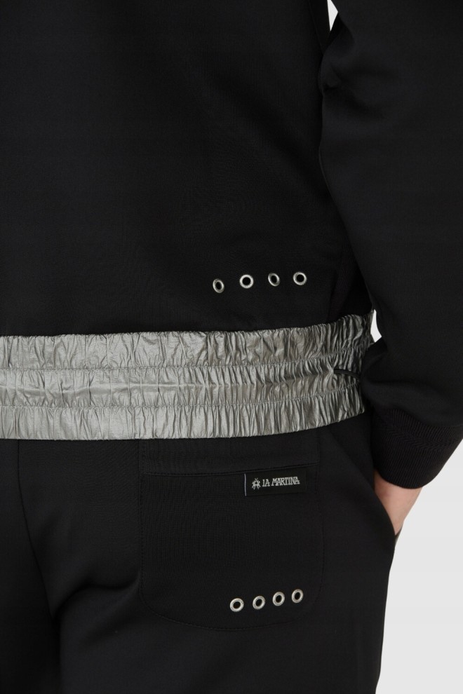 LA MARTINA Hanorac negru pentru bărbați