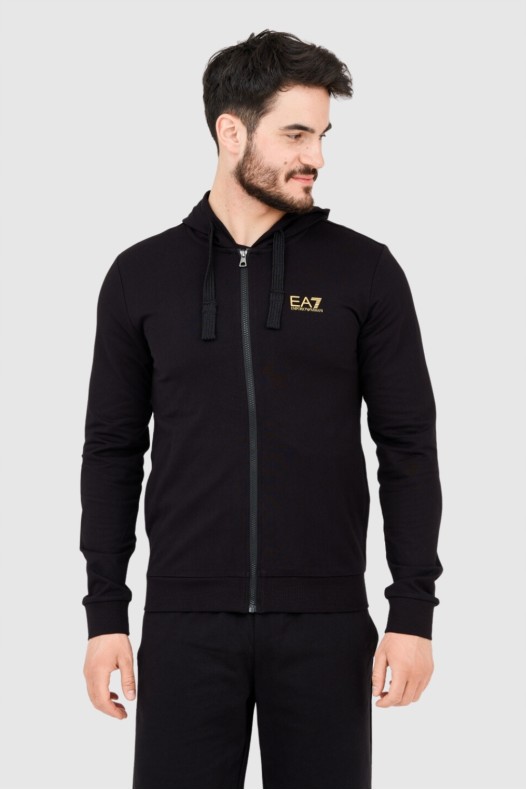 EA7 Black hoodie with gold...