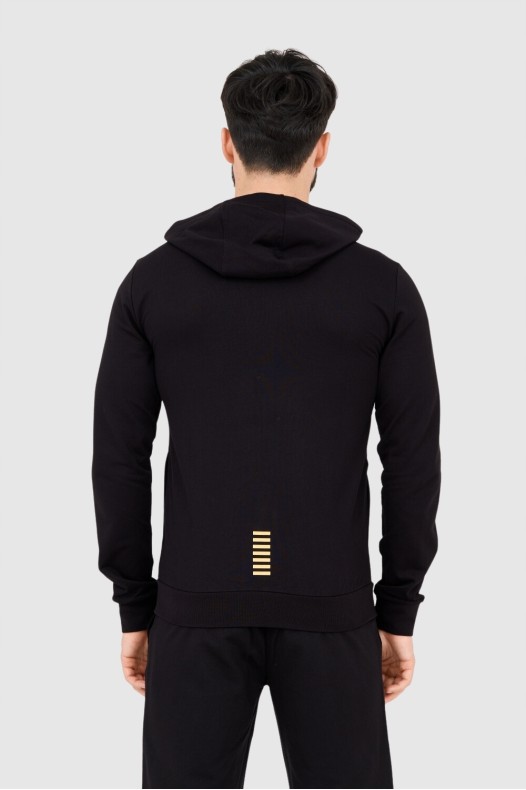 EA7 Black hoodie with gold...