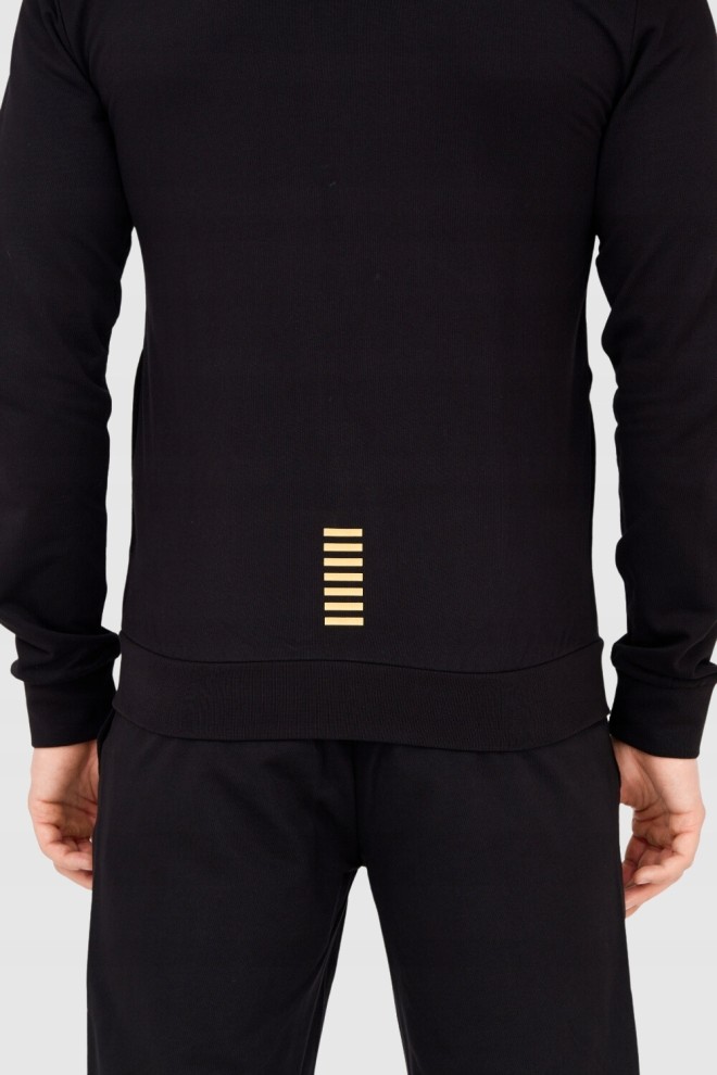 EA7 Black hoodie with gold logo