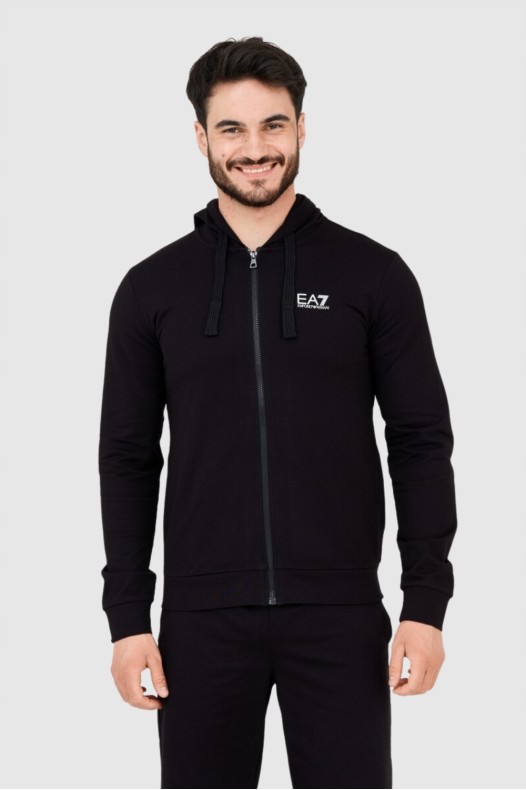 EA7 Black men's hoodie