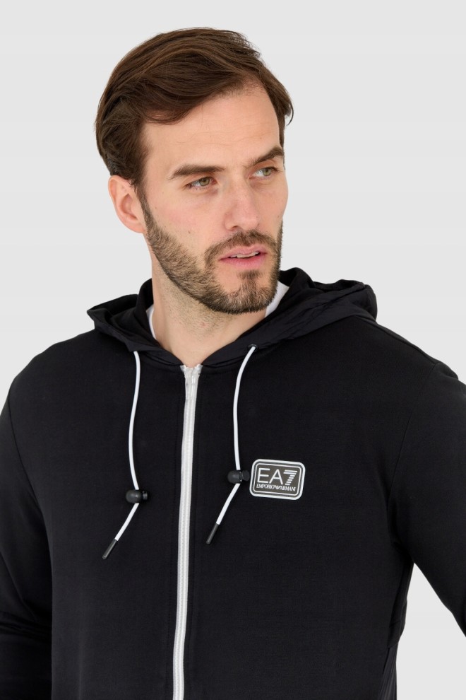 EA7 Black men's hoodie