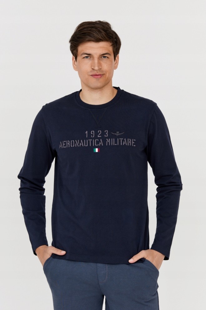 AERONAUTICA MILITARE Longsleeve granatowy męski