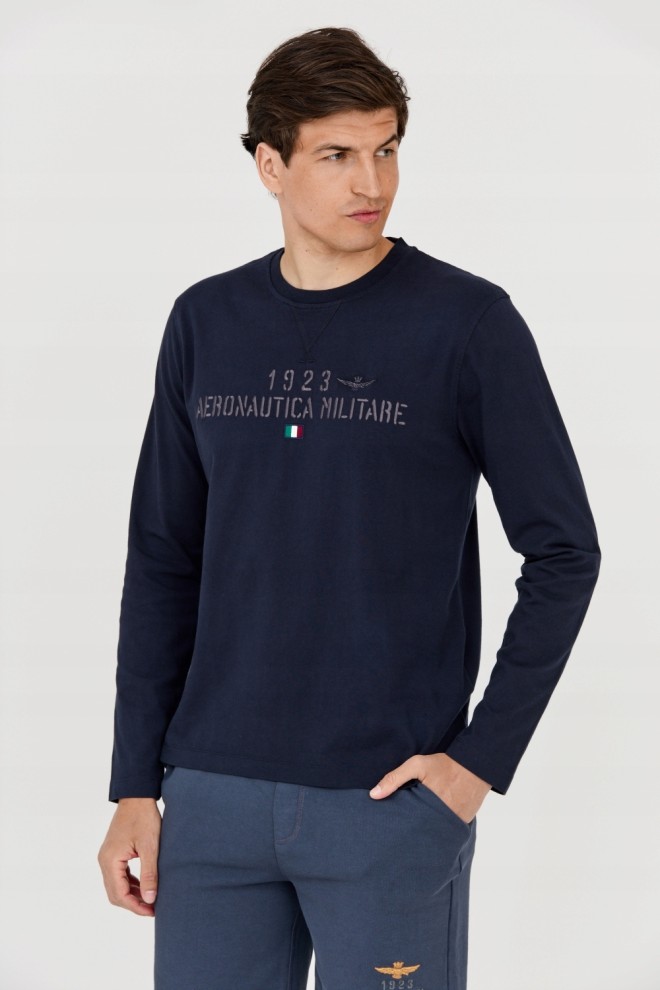 AERONAUTICA MILITARE Longsleeve granatowy męski