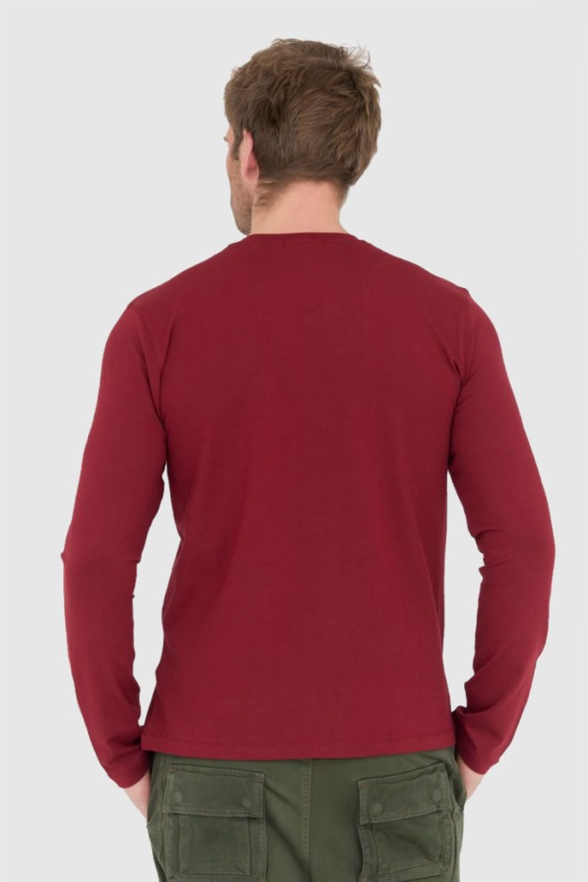 AERONAUTICA MILITARE Maroon men's stretch longsleeve