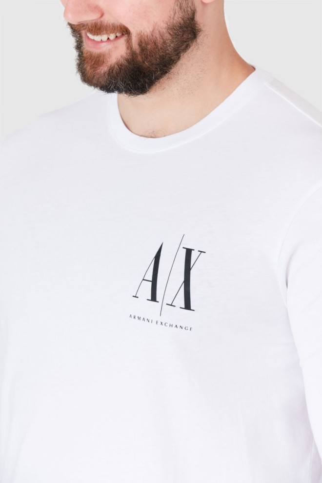 ARMANI EXCHANGE White men's longsleeve with small logo