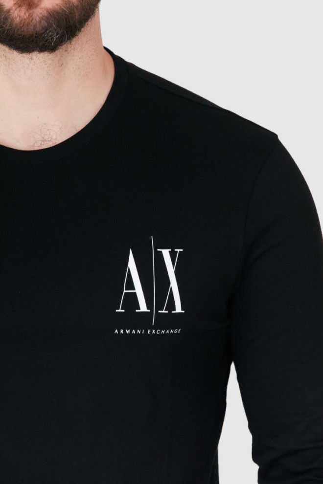 ARMANI EXCHANGE Czarny longsleeve męski z małym logo