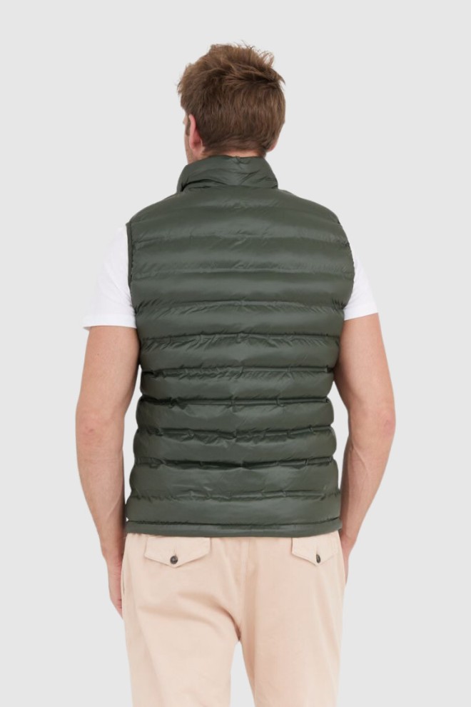 BLAUER Green men's logan down sleeveless jacket