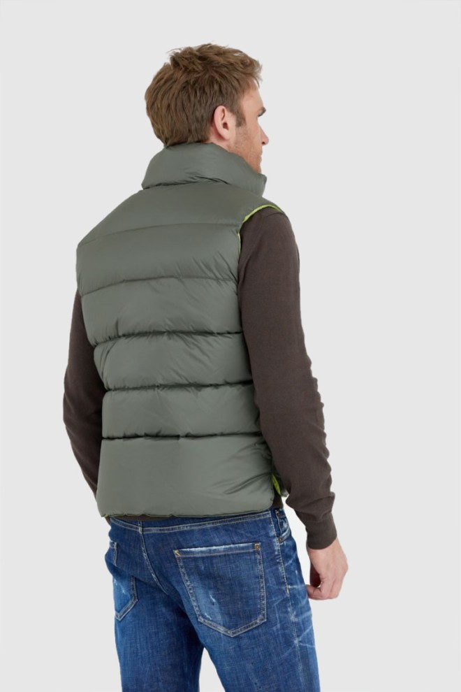 BLAUER Green down men's Sebastian sleeveless jacket