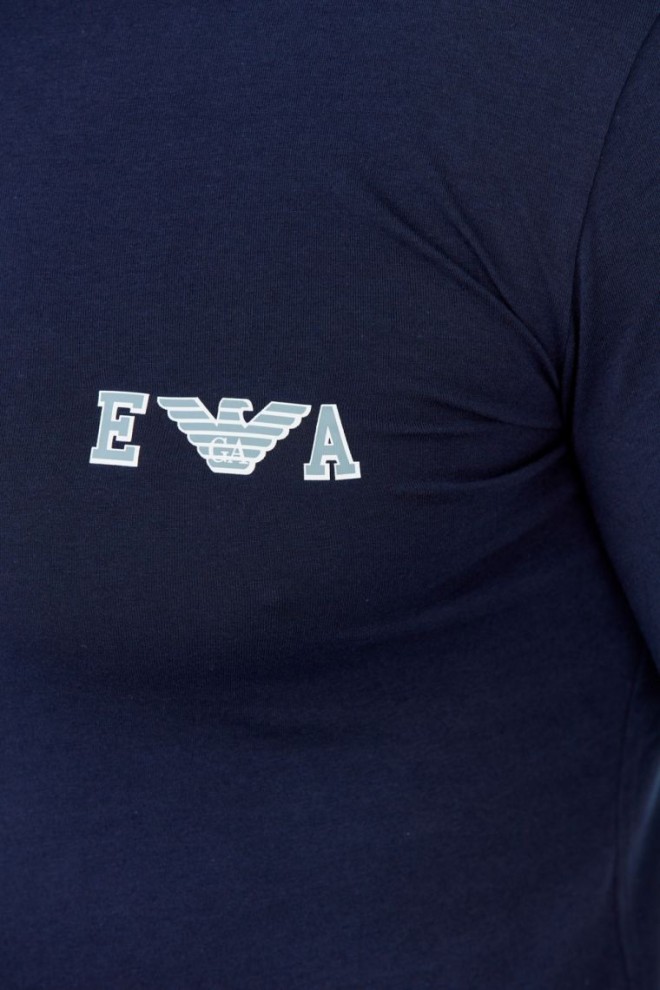 EMPORIO ARMANI Bărbați albastru marin cu mânecă lungă cu logo gri