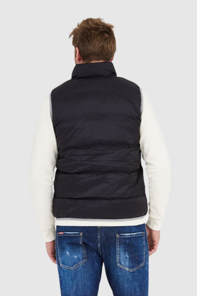 LA MARTINA Jachetă neagră fără mâneci pentru bărbați