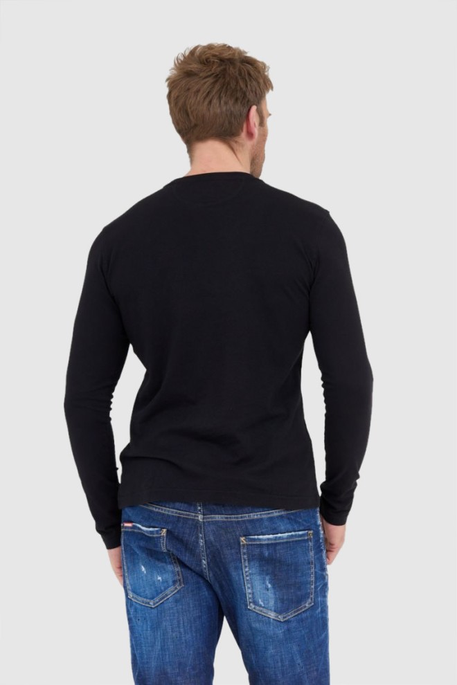 LA MARTINA Black men's cotton longsleeve