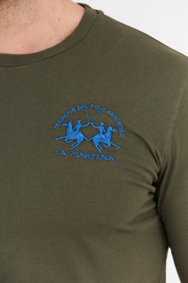 LA MARTINA Bărbați verde bumbac longleeve